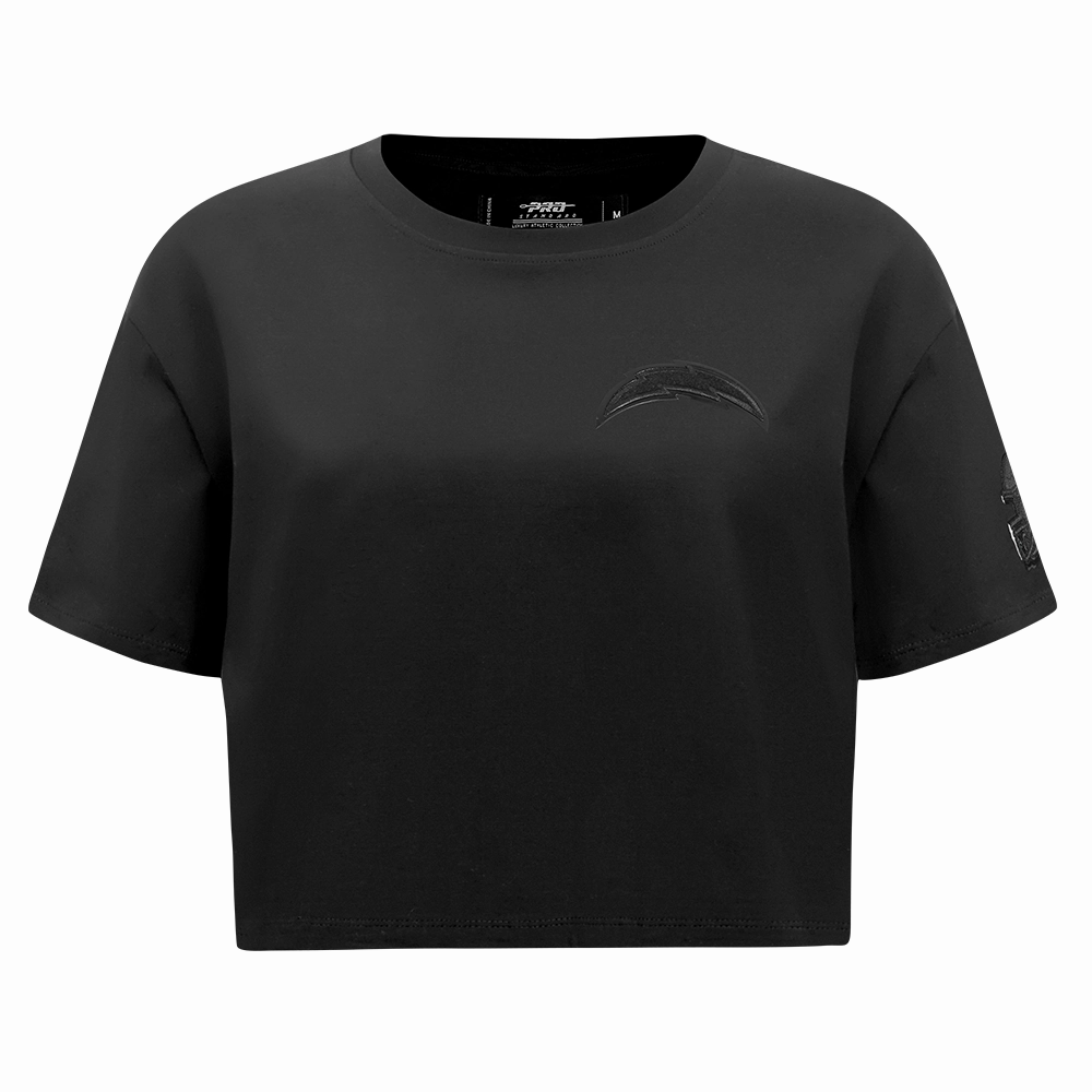 NFL LOS ANGELES CHARGERS TRIPLE BLACK WOMEN'S SJ BOXY TEE (TRIPLE BLACK WOMEN'S)