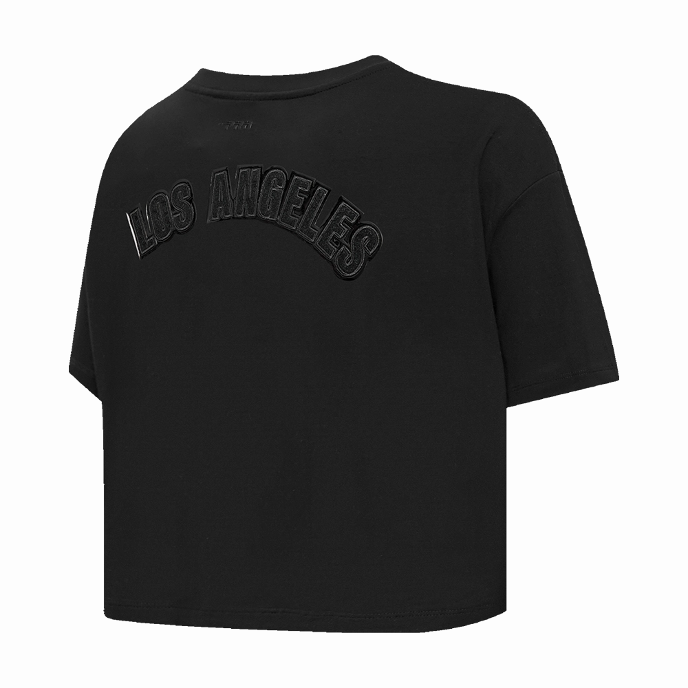 NFL LOS ANGELES CHARGERS TRIPLE BLACK WOMEN'S SJ BOXY TEE (TRIPLE BLACK WOMEN'S)