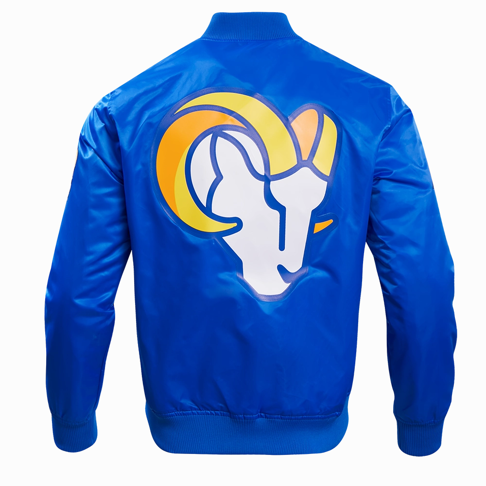 NFL LOS ANGELES RAMS BIG LOGO MEN'S SATIN JACKET (ROYAL BLUE)