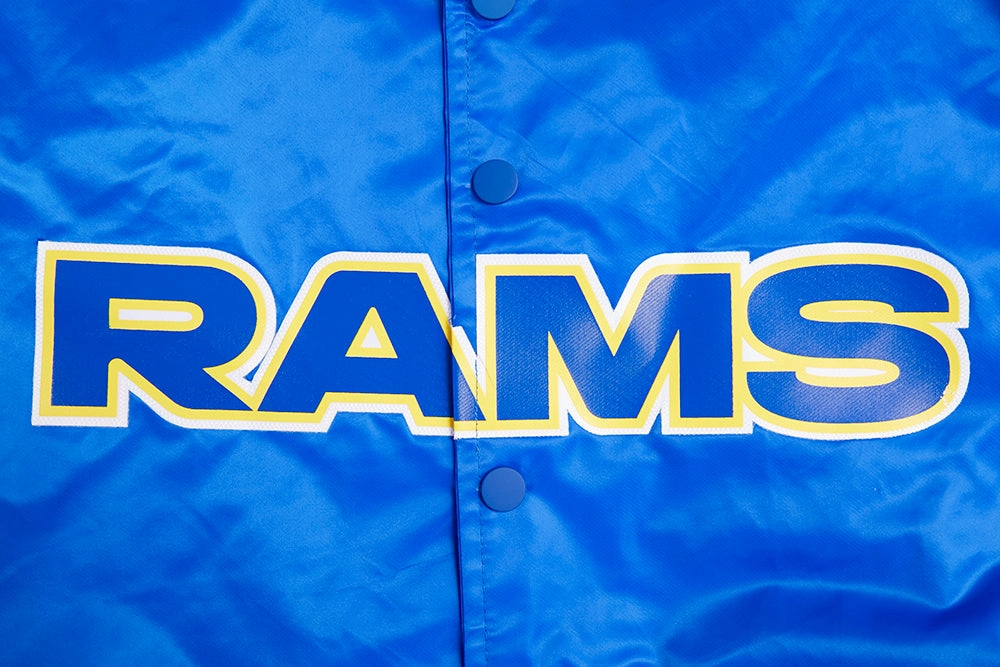 NFL LOS ANGELES RAMS BIG LOGO MEN'S SATIN JACKET (ROYAL BLUE)