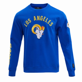 NFL LOS ANGELES RAMS CLASSIC BRISTLE MEN'S CREWNECK (ROYAL BLUE)