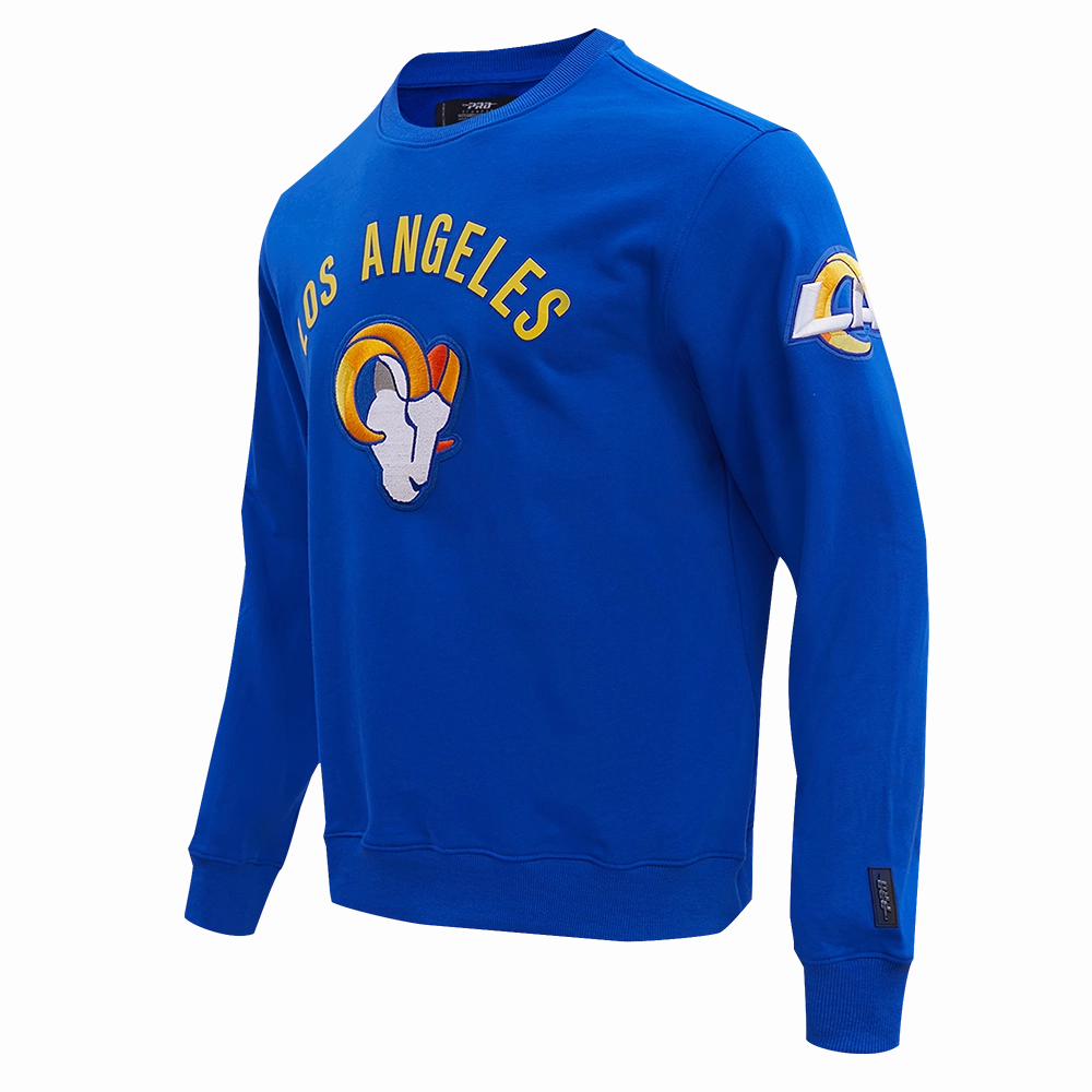 NFL LOS ANGELES RAMS CLASSIC BRISTLE MEN'S CREWNECK (ROYAL BLUE)