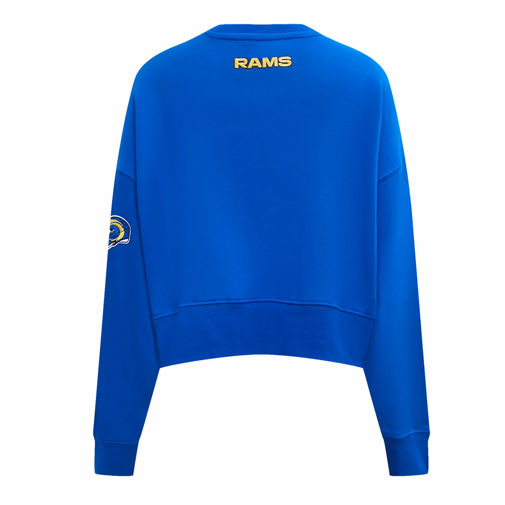 NFL LOS ANGELES RAMS CLASSIC WOMEN'S FLEECE CREWNECK (ROYAL BLUE)
