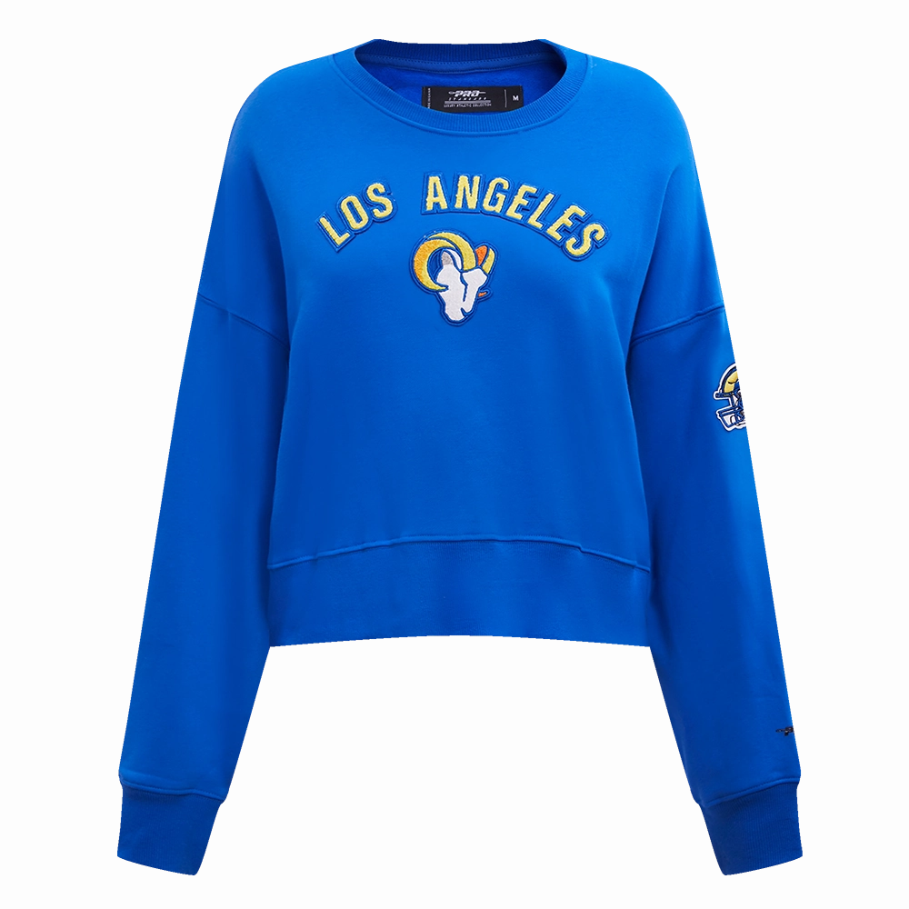 NFL LOS ANGELES RAMS CLASSIC WOMEN'S FLEECE CREWNECK (ROYAL BLUE)