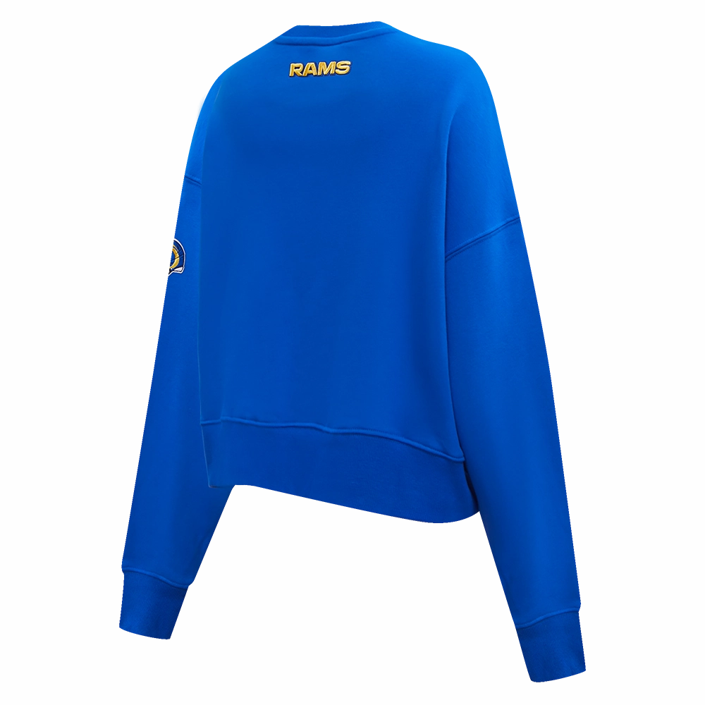 NFL LOS ANGELES RAMS CLASSIC WOMEN'S FLEECE CREWNECK (ROYAL BLUE)