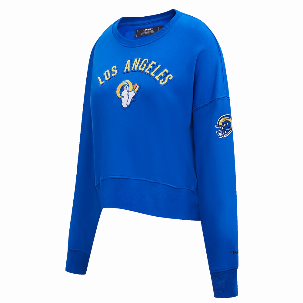NFL LOS ANGELES RAMS CLASSIC WOMEN'S FLEECE CREWNECK (ROYAL BLUE)