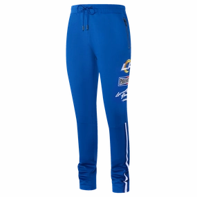 NFL LOS ANGELES RAMS FAST LANE DOUBLE KNIT MEN'S TRACK PANT (ROYAL BLUE)