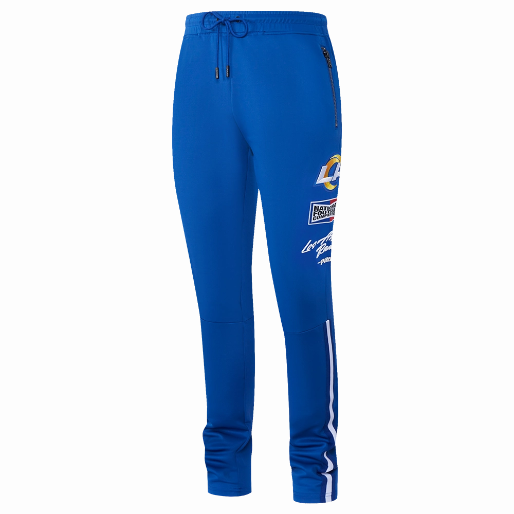 NFL LOS ANGELES RAMS FAST LANE DOUBLE KNIT MEN'S TRACK PANT (ROYAL BLUE)
