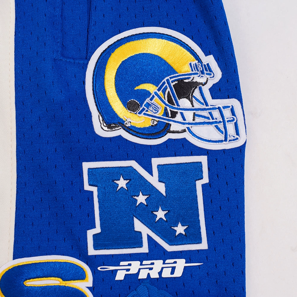 NFL LOS ANGELES RAMS RETRO CLASSIC MEN'S 2.0 SHORT (EGGSHELL/ ROYAL BLUE)