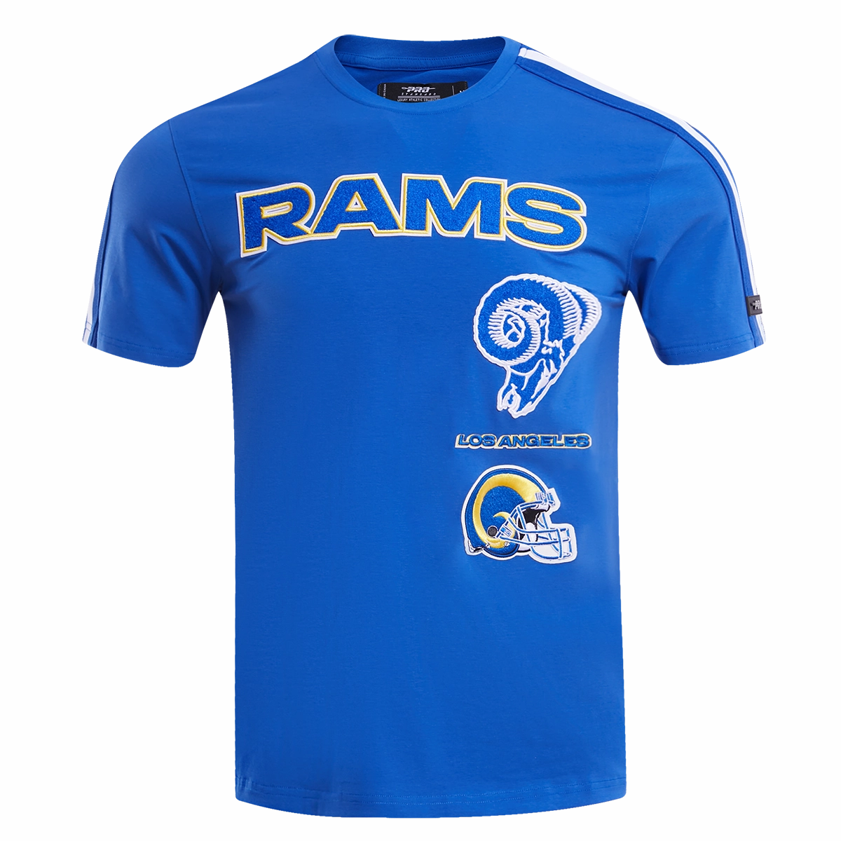 NFL LOS ANGELES RAMS RETRO CLASSIC MEN'S STRIPED TEE (ROYAL BLUE)