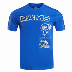 NFL LOS ANGELES RAMS RETRO CLASSIC MEN'S STRIPED TEE (ROYAL BLUE)