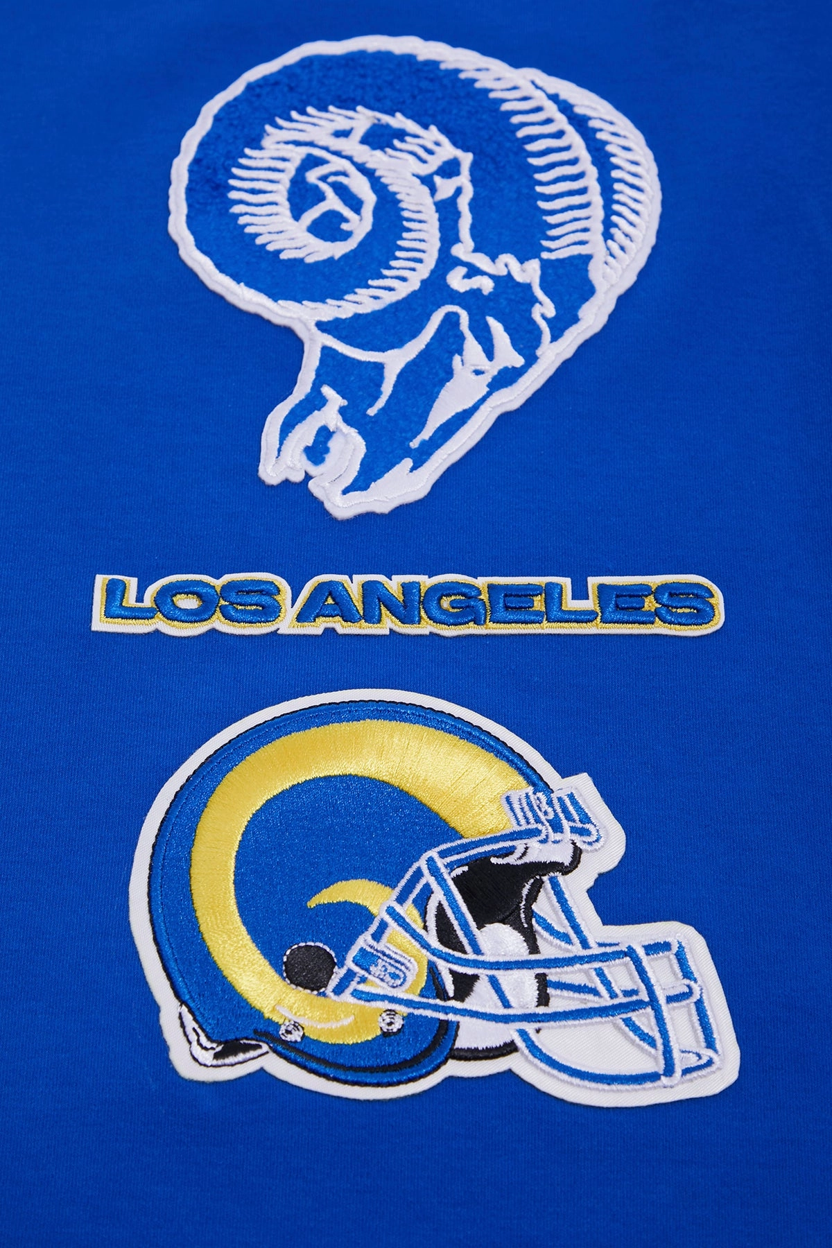 NFL LOS ANGELES RAMS RETRO CLASSIC MEN'S STRIPED TEE (ROYAL BLUE)