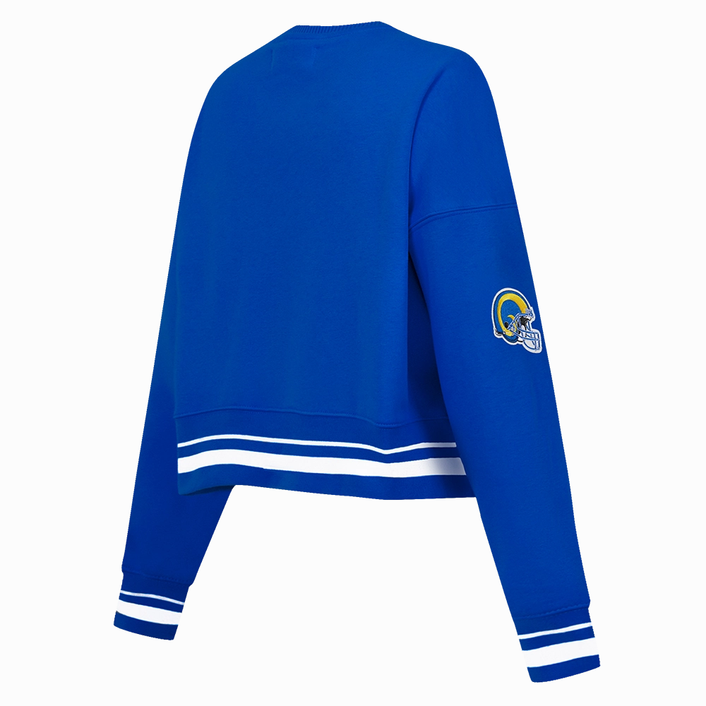 NFL LOS ANGELES RAMS RETRO CLASSIC WOMEN'S CREWNECK (ROYAL BLUE)