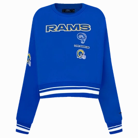 NFL LOS ANGELES RAMS RETRO CLASSIC WOMEN'S CREWNECK (ROYAL BLUE)