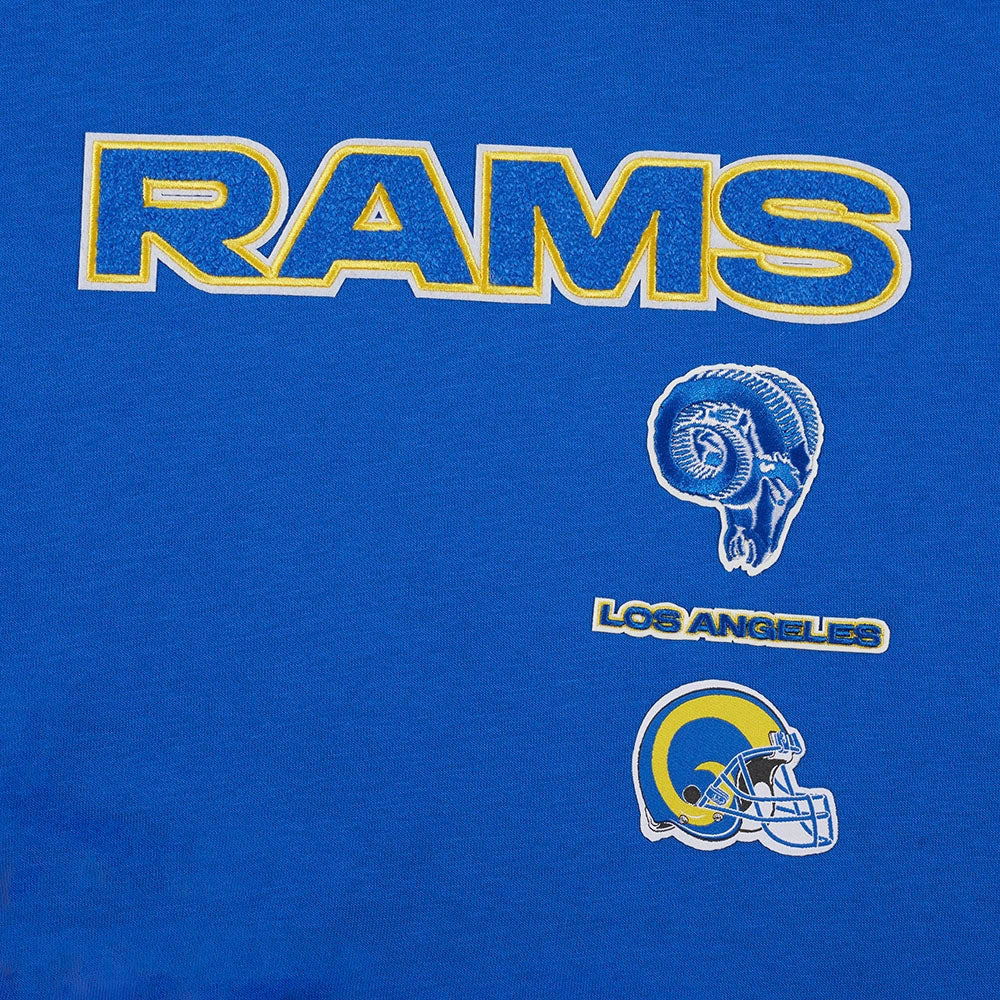 NFL LOS ANGELES RAMS RETRO CLASSIC WOMEN'S CREWNECK (ROYAL BLUE)