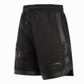 NFL LOS ANGELES RAMS TRIPLE BLACK MEN'S SHORT (TRIPLE BLACK)