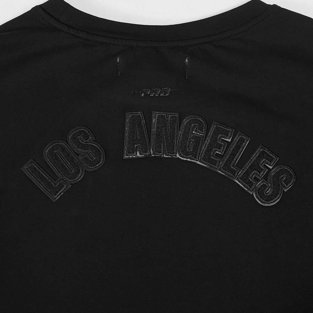 NFL LOS ANGELES RAMS TRIPLE BLACK WOMEN'S SINGLE JERSEY BOXY TEE (TRIPLE BLACK WOMEN'S)