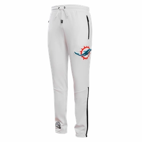 NFL MIAMI DOLPHINS CLASSIC MEN'S DK TRACK PANT (WHITE)