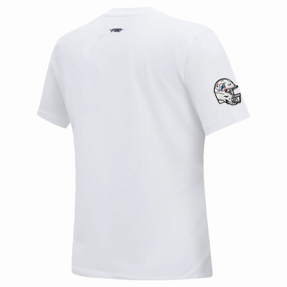 NFL MIAMI DOLPHINS CLASSIC SHORT SLEEVE WOMEN'S SLIM FIT TEE (WHITE)
