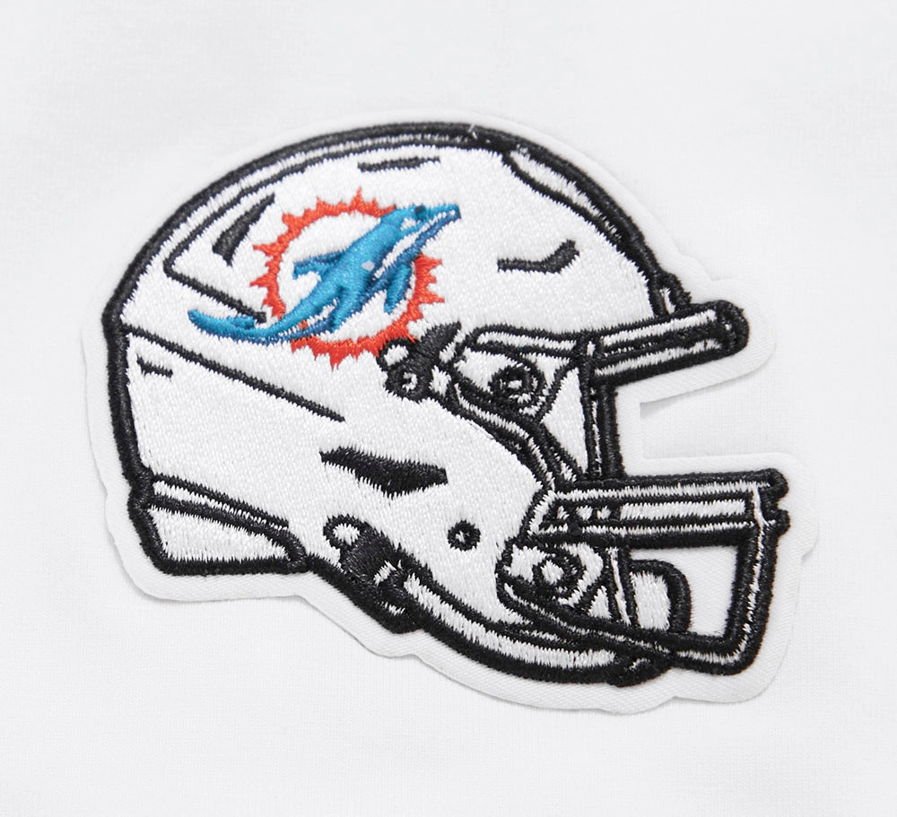 NFL MIAMI DOLPHINS CLASSIC SHORT SLEEVE WOMEN'S SLIM FIT TEE (WHITE)