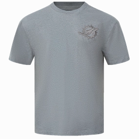 NFL MIAMI DOLPHINS NEUTRAL MEN'S DROP SHOULDER TEE (DARK HEATHER GRAY)