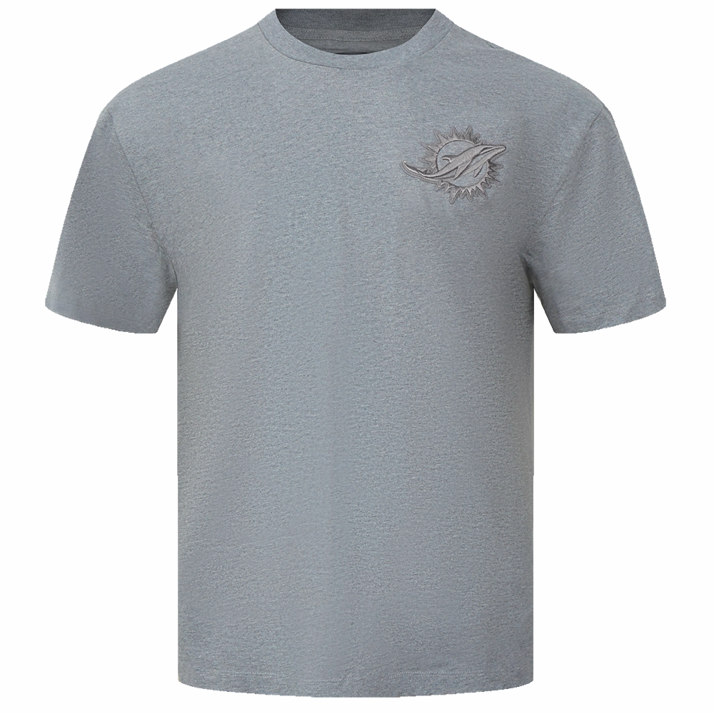 NFL MIAMI DOLPHINS NEUTRAL MEN'S DROP SHOULDER TEE (DARK HEATHER GRAY)