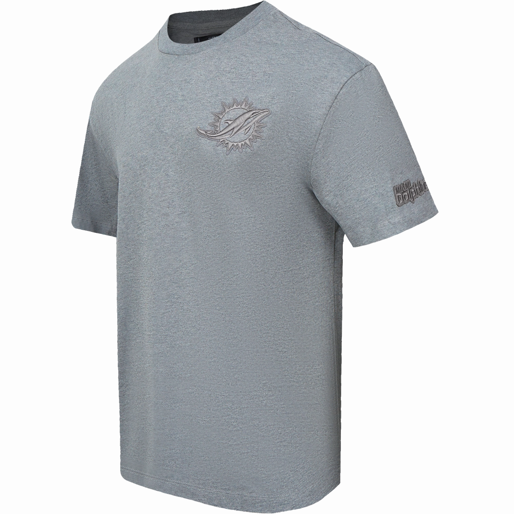 NFL MIAMI DOLPHINS NEUTRAL MEN'S DROP SHOULDER TEE (DARK HEATHER GRAY)