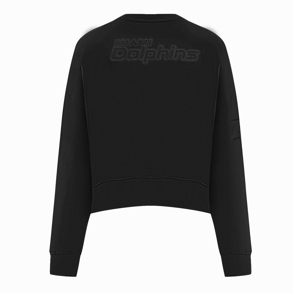 NFL MIAMI DOLPHINS NEUTRAL WOMEN'S CREWNECK (BLACK)