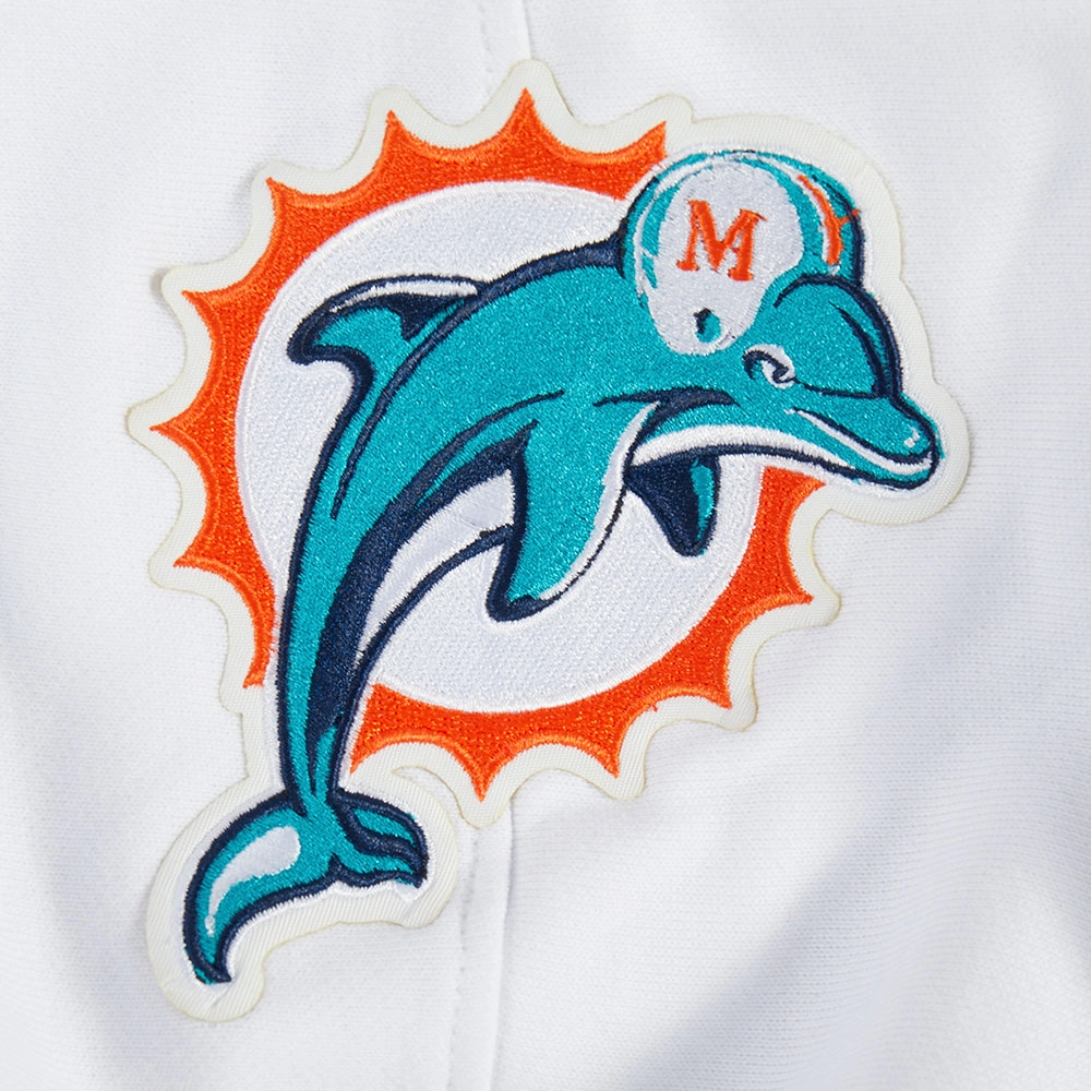 NFL MIAMI DOLPHINS RETRO CLASSIC MEN'S PULLOVER HOODIE (WHITE/BLACK)