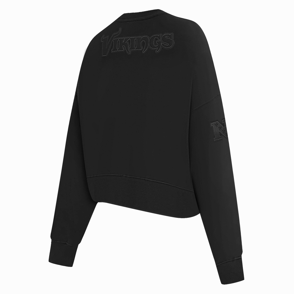 NFL MINNESOTA VIKINGS NEUTRAL WOMEN'S CREWNECK (BLACK)
