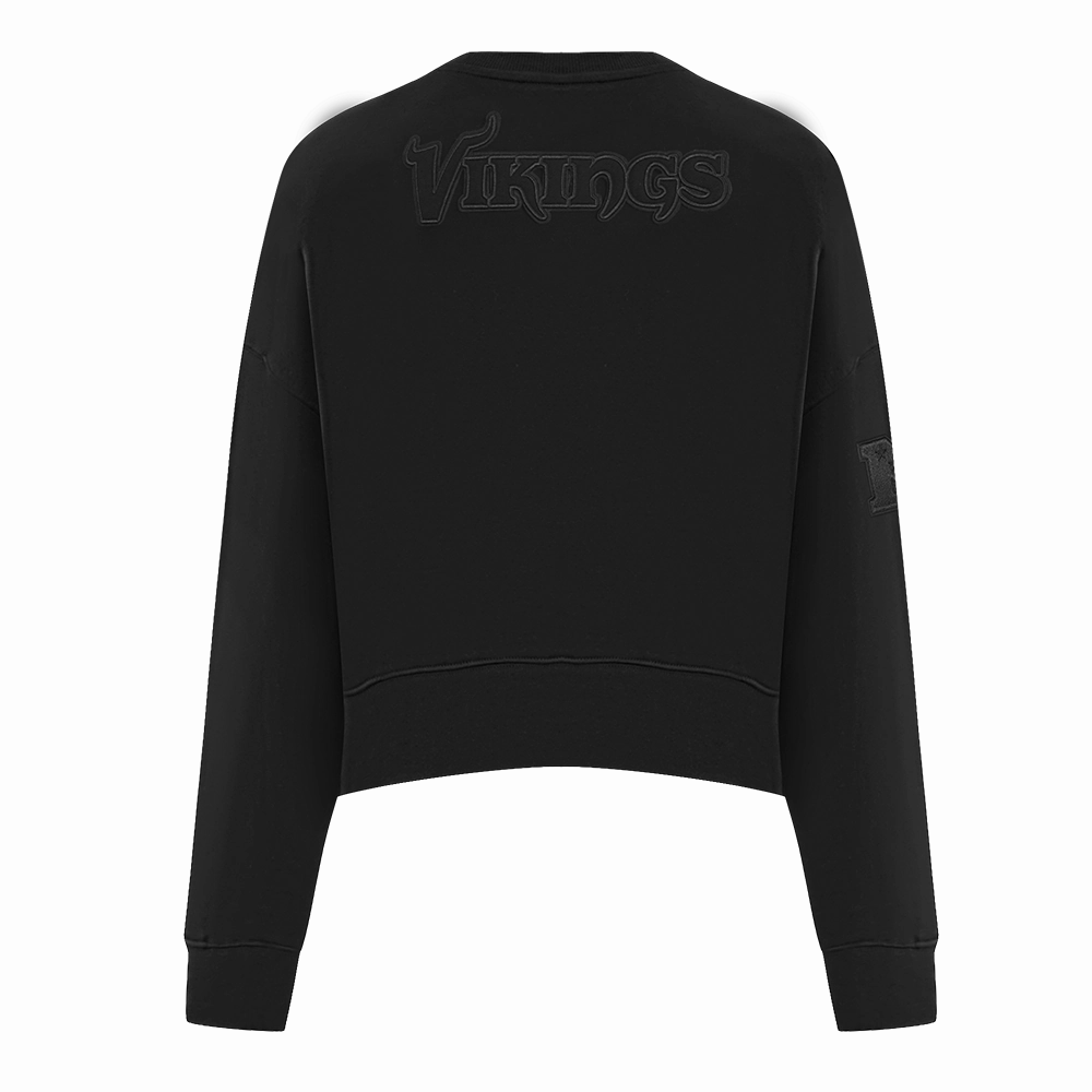 NFL MINNESOTA VIKINGS NEUTRAL WOMEN'S CREWNECK (BLACK)