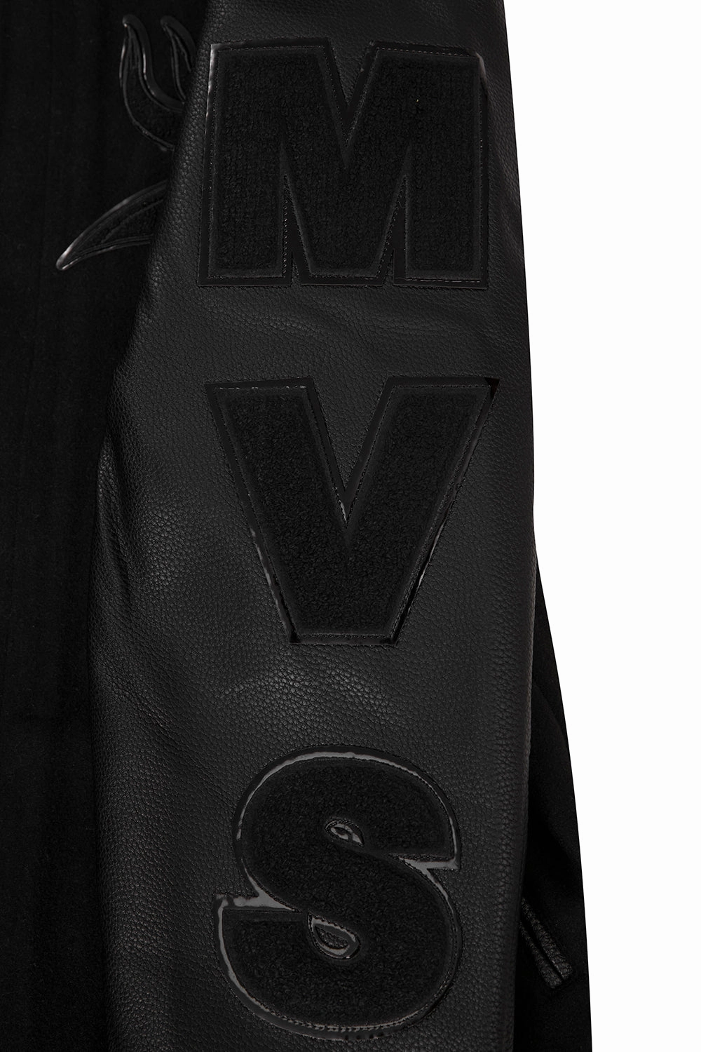 NFL MINNESOTA VIKINGS TRIPLE BLACK MEN'S WOOL VARSITY JACKET (TRIPLE BLACK MEN'S)