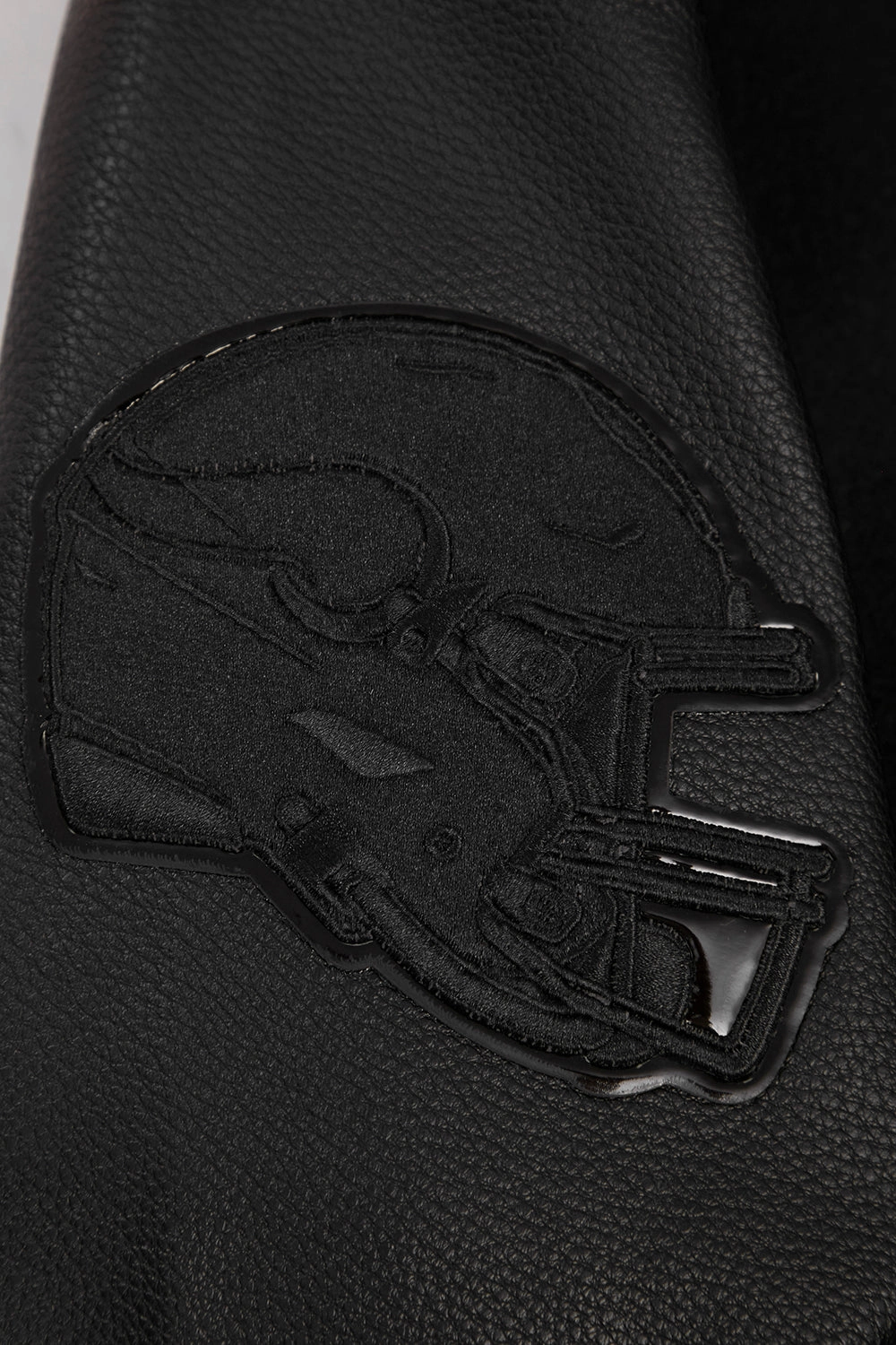 NFL MINNESOTA VIKINGS TRIPLE BLACK MEN'S WOOL VARSITY JACKET (TRIPLE BLACK MEN'S)