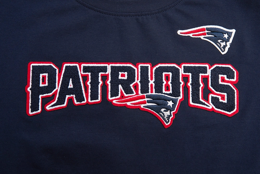 NFL NEW ENGLAND PATRIOTS CLASSIC SHORT SLEEVE WOMEN'S SINGLE JERSEY SLIM FIT TEE (MIDNIGHT NAVY)