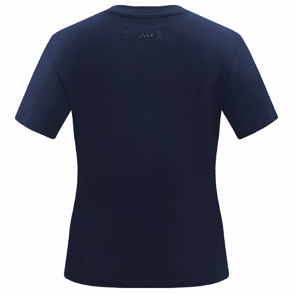 NFL NEW ENGLAND PATRIOTS CLASSIC SHORT SLEEVE WOMEN'S SINGLE JERSEY SLIM FIT TEE (MIDNIGHT NAVY)