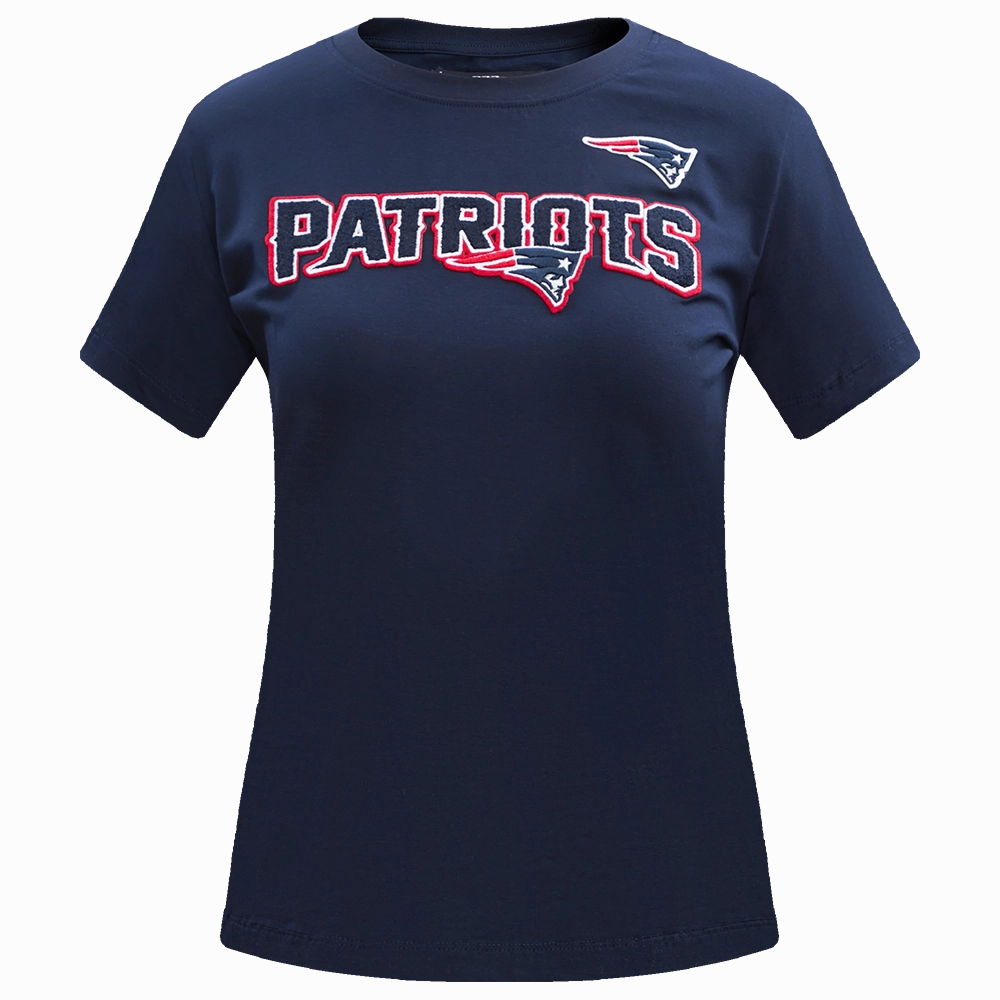 NFL NEW ENGLAND PATRIOTS CLASSIC SHORT SLEEVE WOMEN'S SINGLE JERSEY SLIM FIT TEE (MIDNIGHT NAVY)