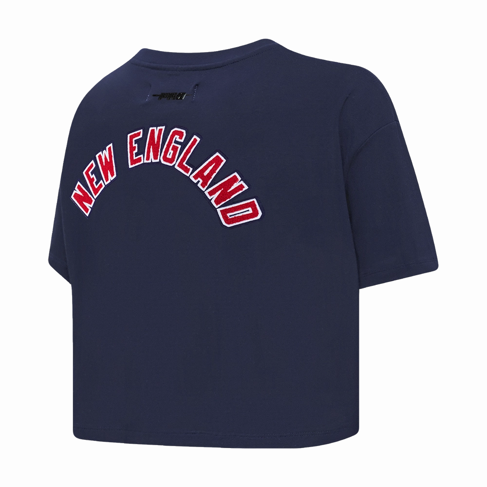 NFL NEW ENGLAND PATRIOTS CLASSIC WOMEN'S SINGLE JERSEY BOXY TEE (MIDNIGHT NAVY)