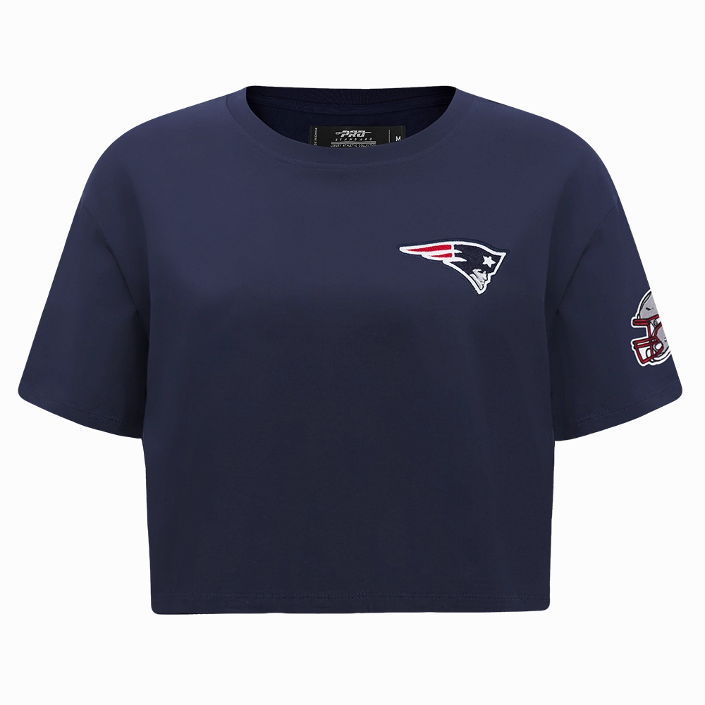 NFL NEW ENGLAND PATRIOTS CLASSIC WOMEN'S SINGLE JERSEY BOXY TEE (MIDNIGHT NAVY)