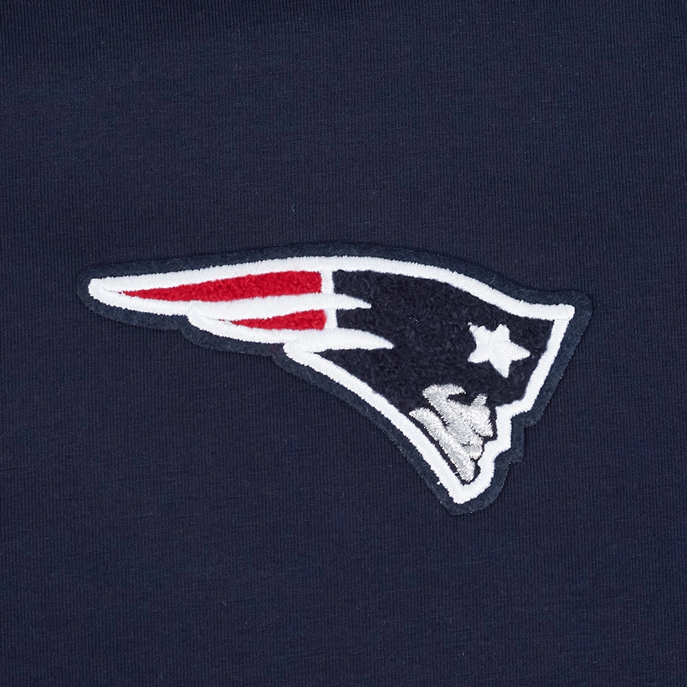 NFL NEW ENGLAND PATRIOTS CLASSIC WOMEN'S SINGLE JERSEY BOXY TEE (MIDNIGHT NAVY)