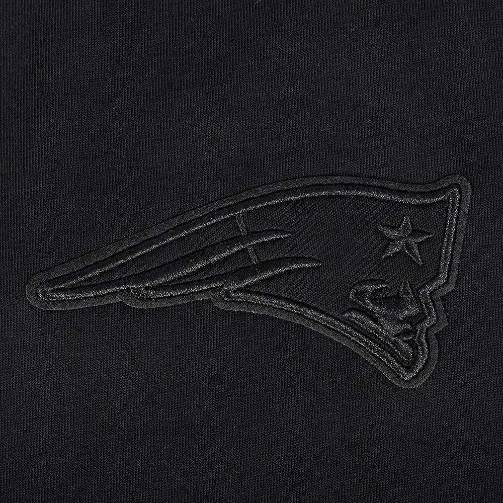 NFL NEW ENGLAND PATRIOTS NEUTRAL MEN'S COTTON JERSEY DROP SHOULDER TEE (BLACK)