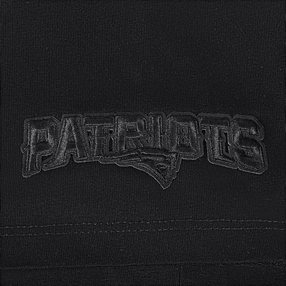 NFL NEW ENGLAND PATRIOTS NEUTRAL MEN'S COTTON JERSEY DROP SHOULDER TEE (BLACK)