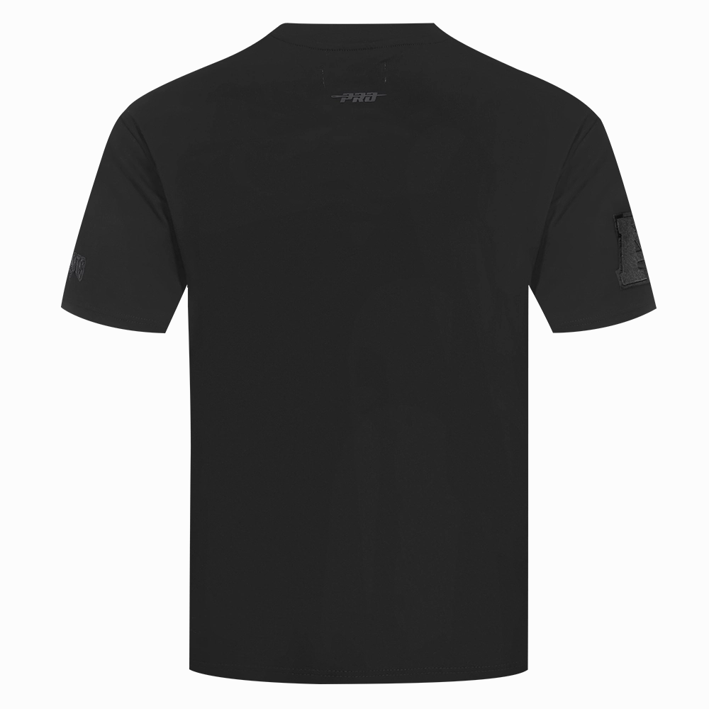NFL NEW ENGLAND PATRIOTS NEUTRAL MEN'S COTTON JERSEY DROP SHOULDER TEE (BLACK)