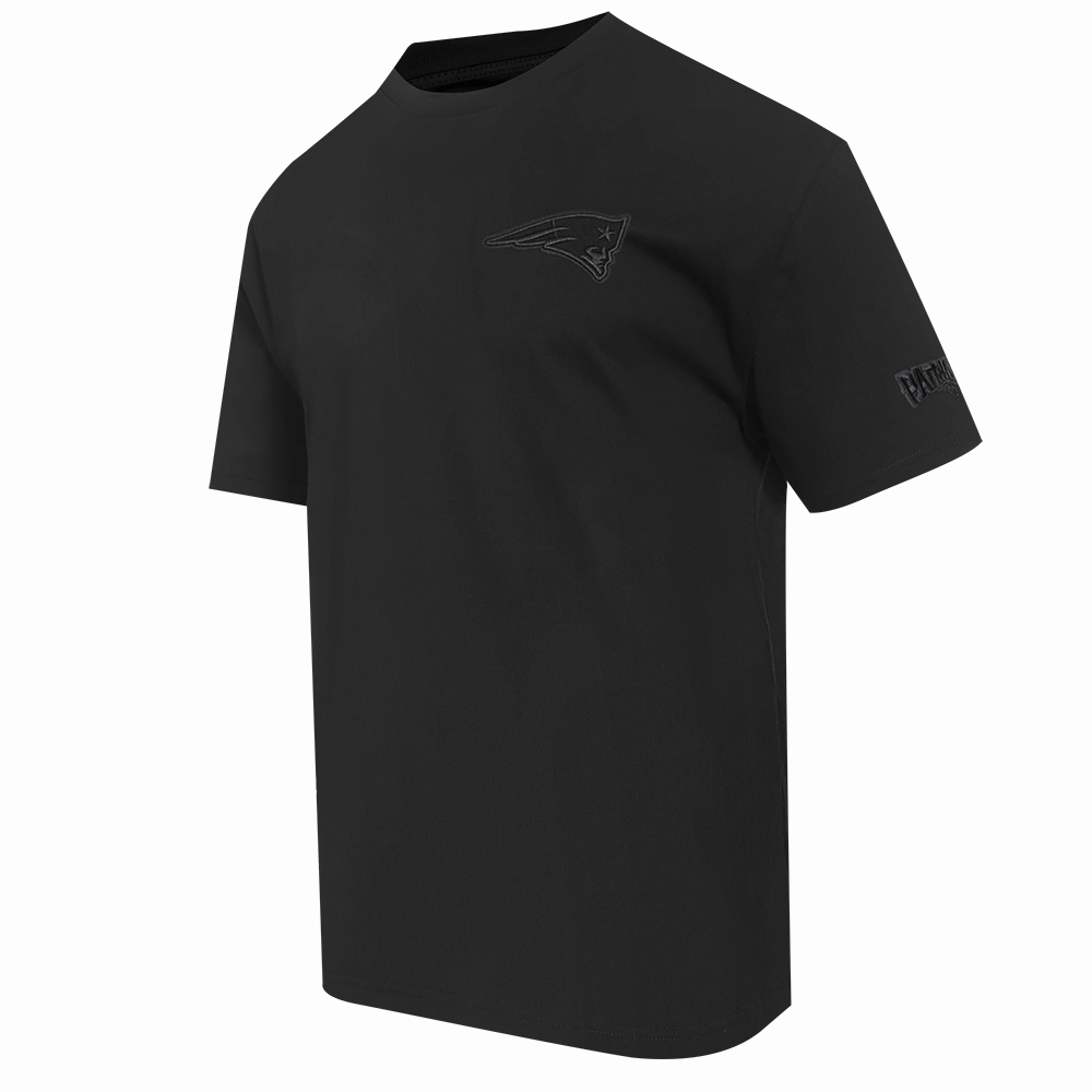 NFL NEW ENGLAND PATRIOTS NEUTRAL MEN'S COTTON JERSEY DROP SHOULDER TEE (BLACK)