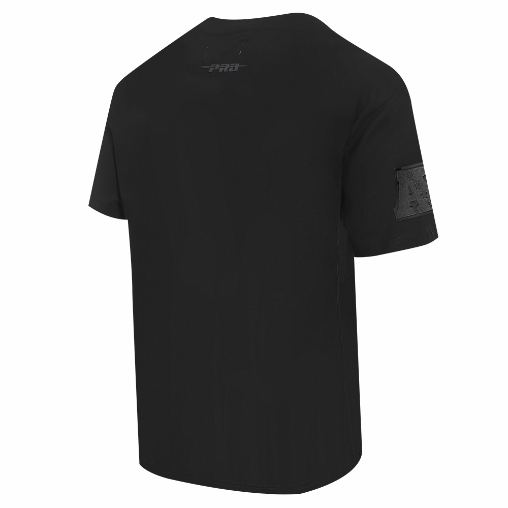 NFL NEW ENGLAND PATRIOTS NEUTRAL MEN'S COTTON JERSEY DROP SHOULDER TEE (BLACK)
