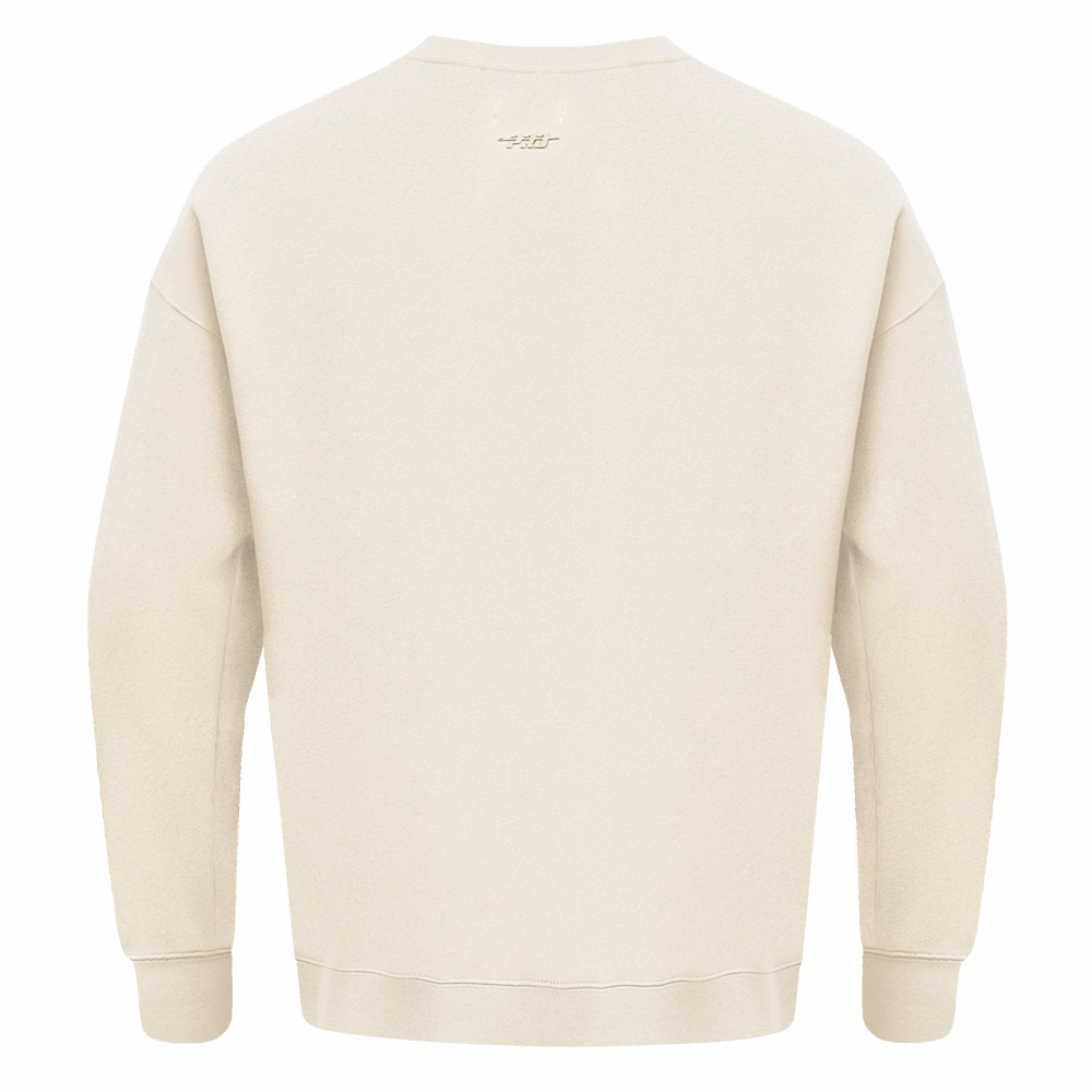 NFL NEW ENGLAND PATRIOTS NEUTRAL MEN'S DROP SHOULDER FLEECE CREWNECK (EGGSHELL)