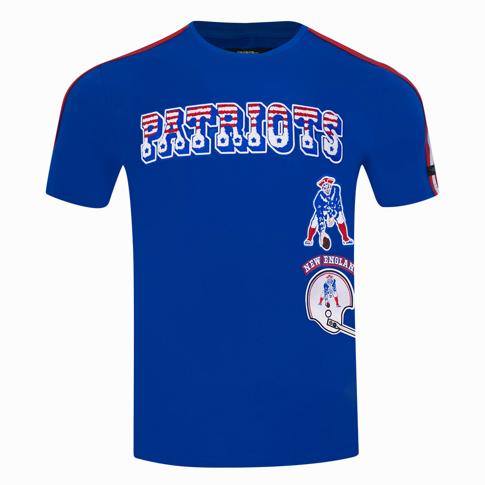 NFL NEW ENGLAND PATRIOTS RETRO CLASSIC MEN'S STRIPED TEE (ROYAL BLUE/RED)