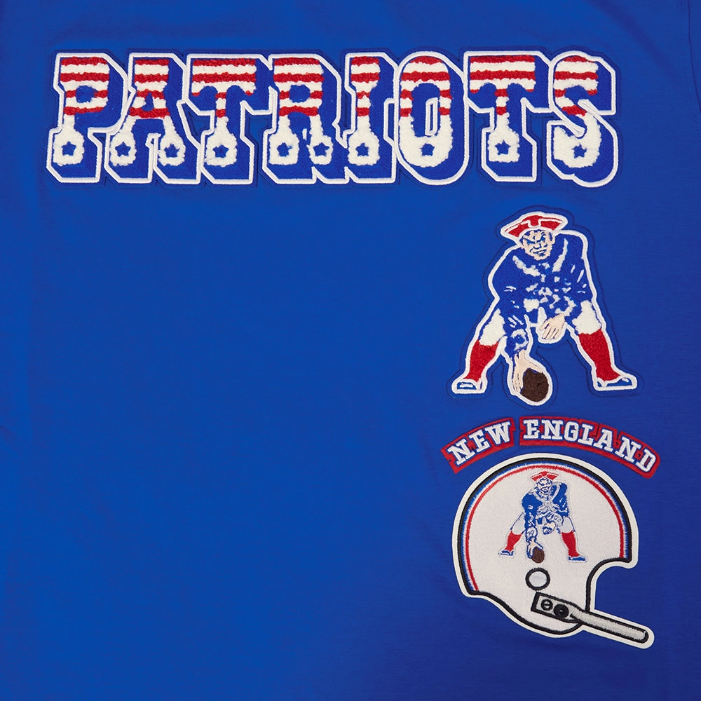 NFL NEW ENGLAND PATRIOTS RETRO CLASSIC MEN'S STRIPED TEE (ROYAL BLUE/RED)