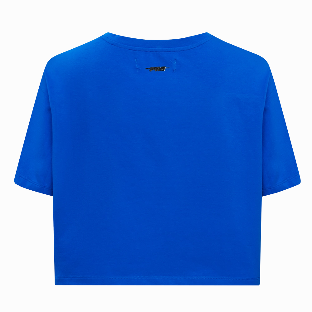 NFL NEW ENGLAND PATRIOTS RETRO CLASSIC WOMEN'S BOXY TEE (ROYAL BLUE)