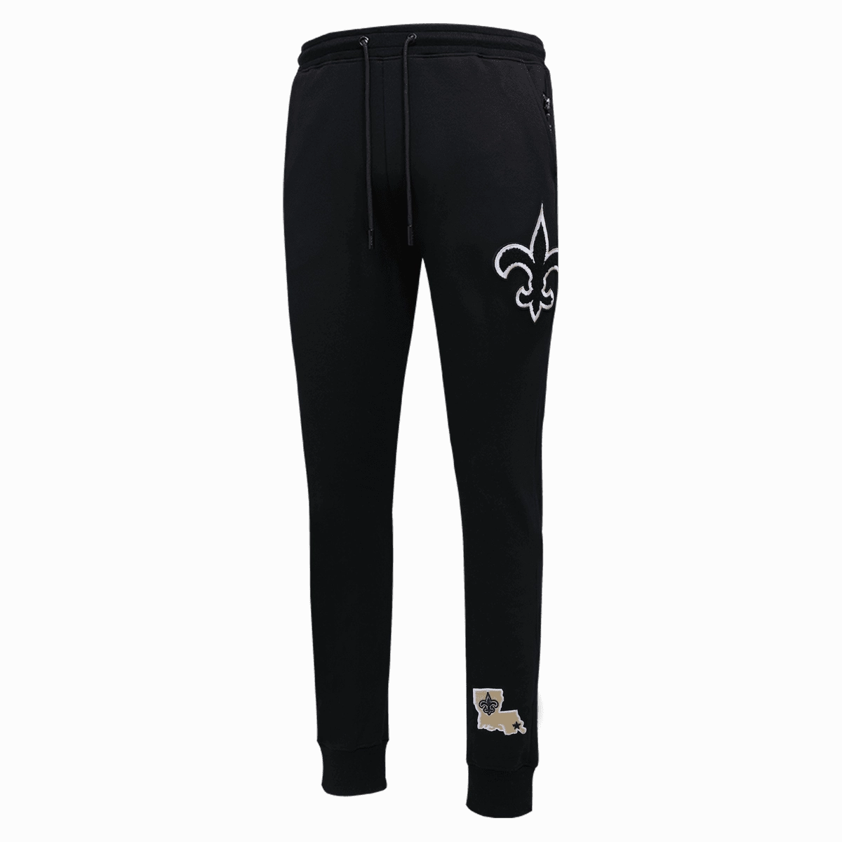 NFL NEW ORLEANS SAINTS CLASSIC CHENILLE MEN'S JOGGER (BLACK)