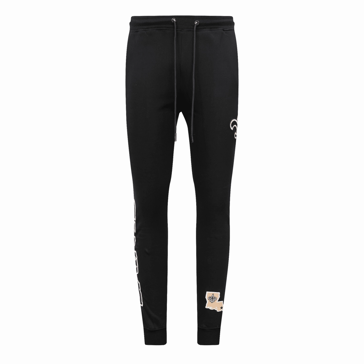 NFL NEW ORLEANS SAINTS CLASSIC CHENILLE MEN'S JOGGER (BLACK)